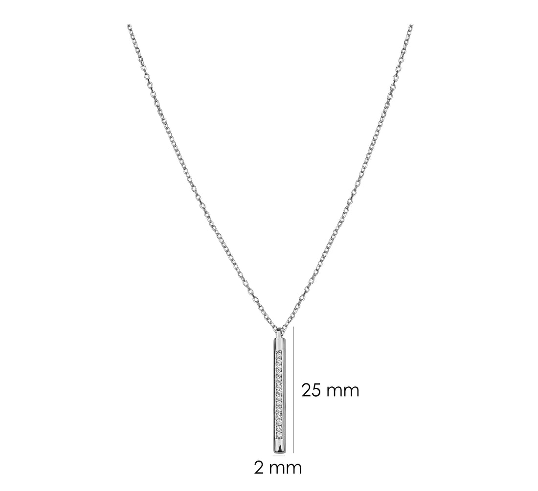 Stab Halskette in 925 Silber