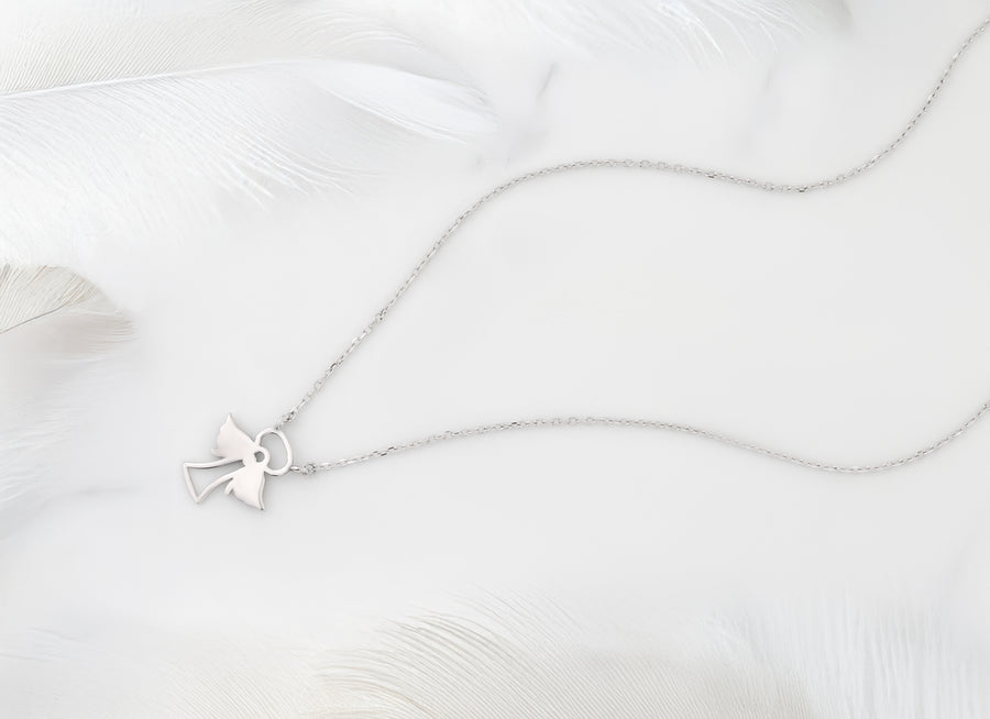 Flügel Halskette in 925 Silber