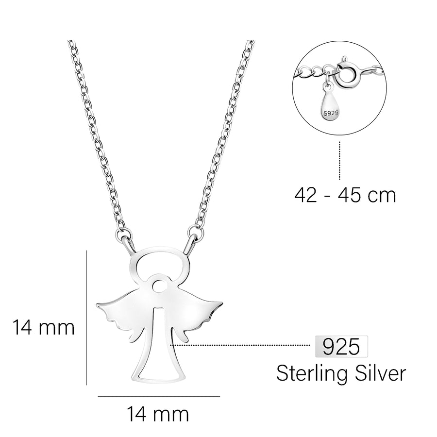 Flügel Halskette in 925 Silber