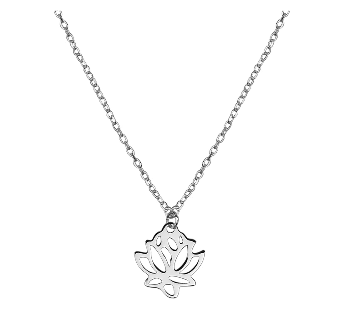 Blume Halskette in 925 Silber