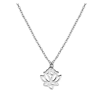 Blume Halskette in 925 Silber