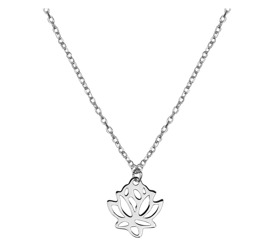 Blume Halskette in 925 Silber