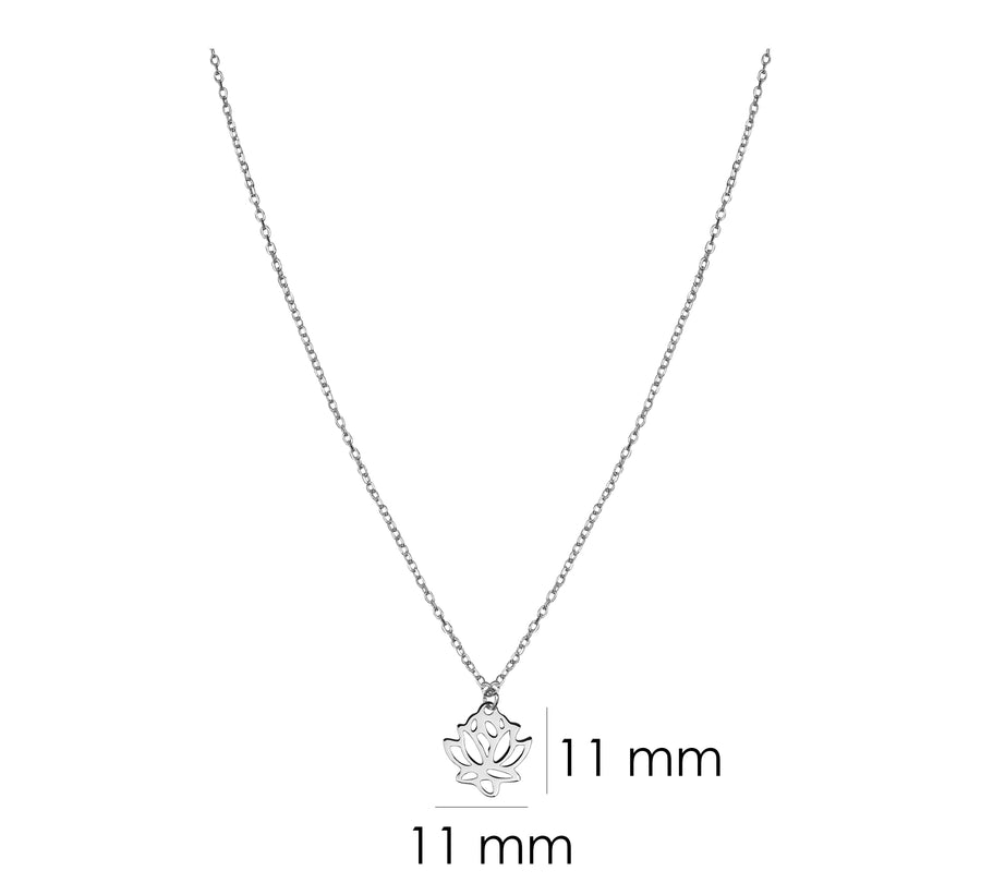 Blume Halskette in 925 Silber
