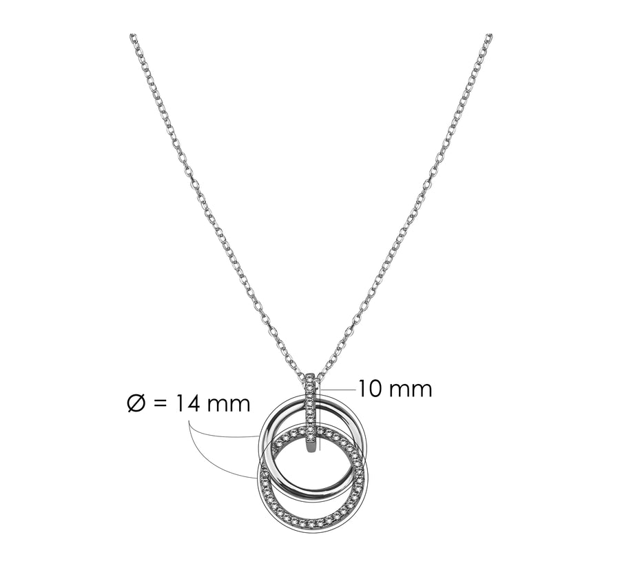 Kreis Halskette in 925 Silber