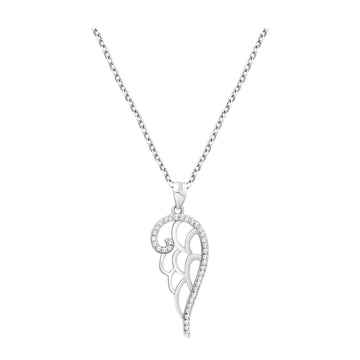Flügel Halskette in 925 Silber