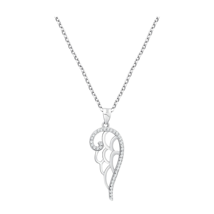 Flügel Halskette in 925 Silber