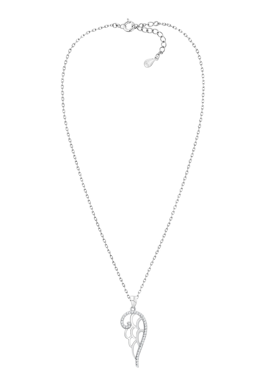 Flügel Halskette in 925 Silber