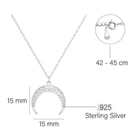 Mond Halskette in 925 Silber