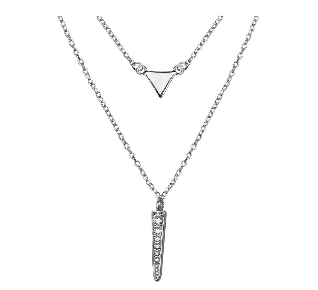 Dreieck Halskette in 925 Silber