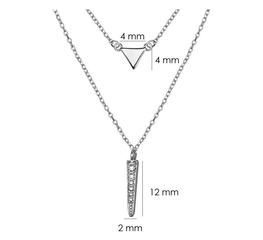 Dreieck Halskette in 925 Silber