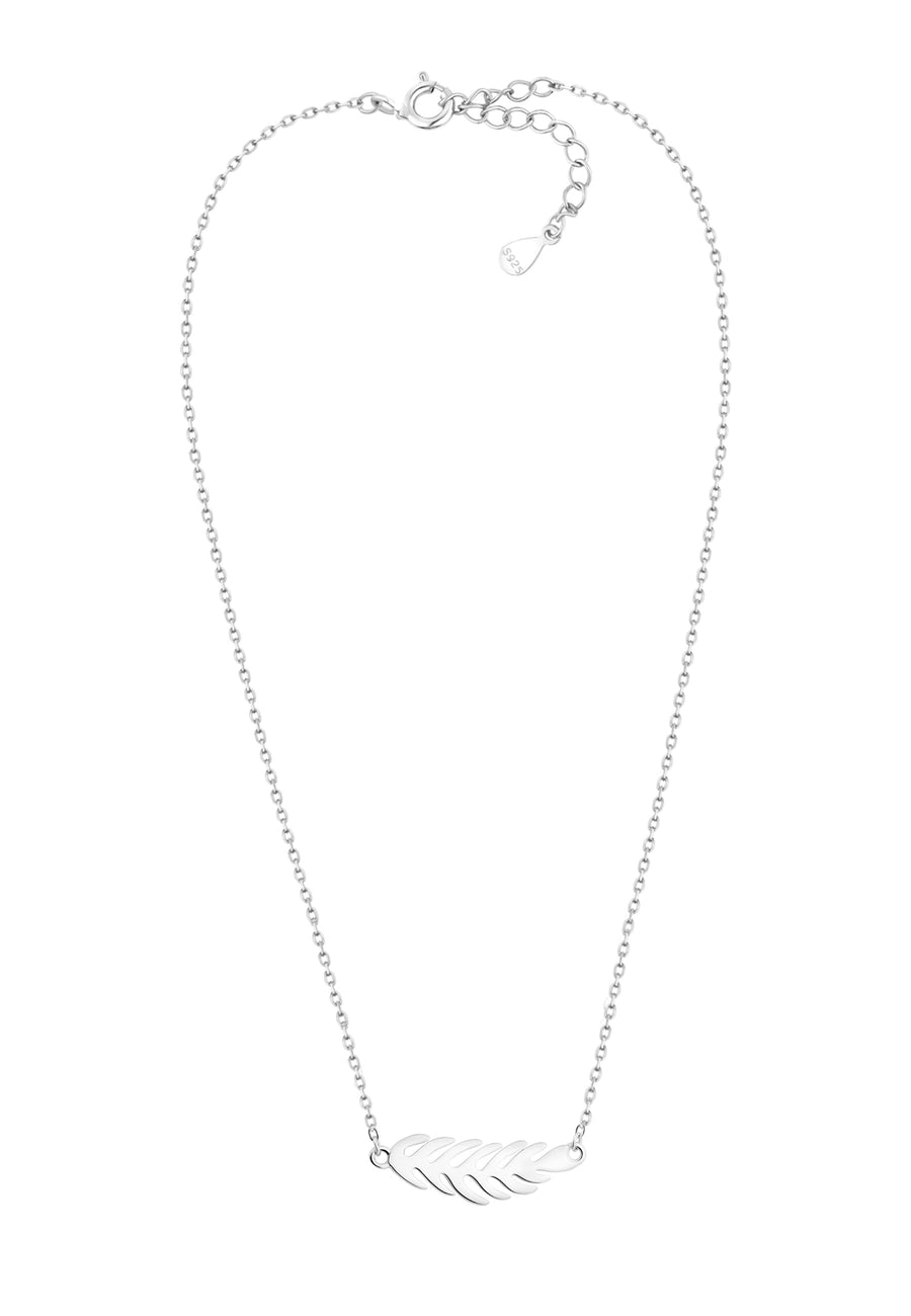Blatt Halskette in 925 Silber