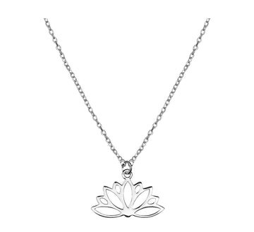 Blume Halskette in 925 Silber