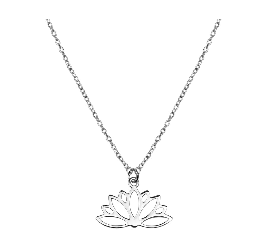 Blume Halskette in 925 Silber