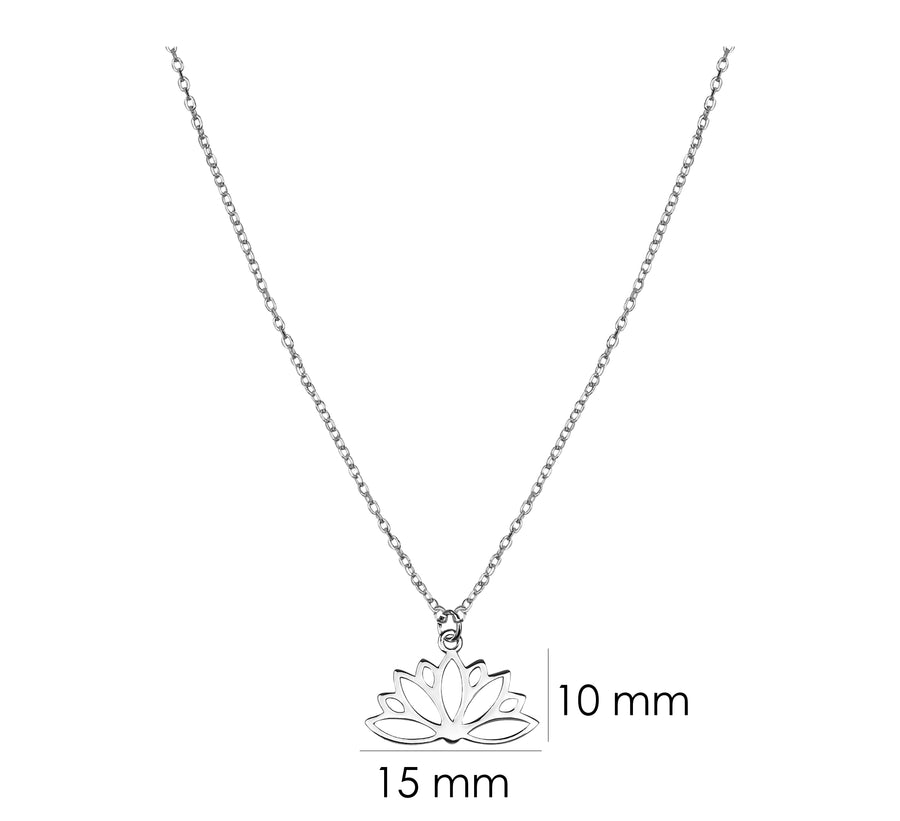 Blume Halskette in 925 Silber