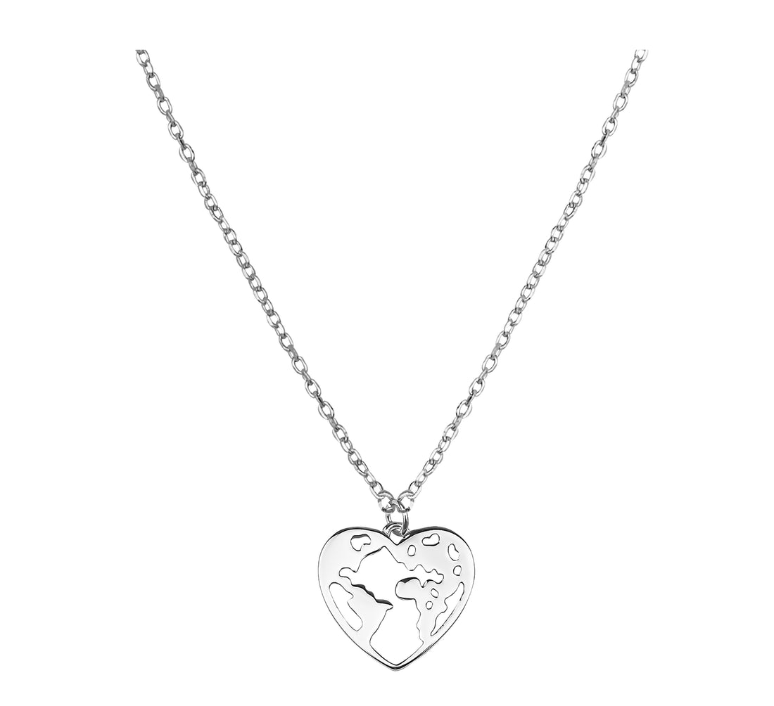 Welt Halskette in 925 Silber