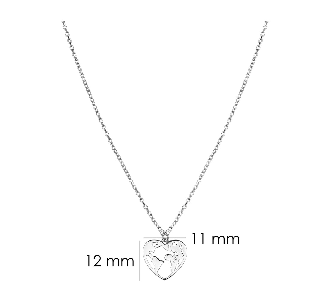 Welt Halskette in 925 Silber