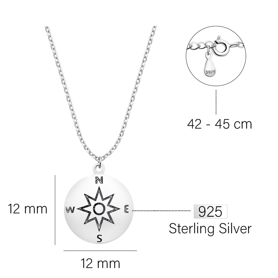 Welt Halskette in 925 Silber