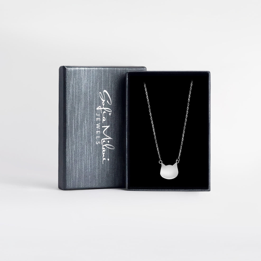 Katze Halskette in 925 Silber