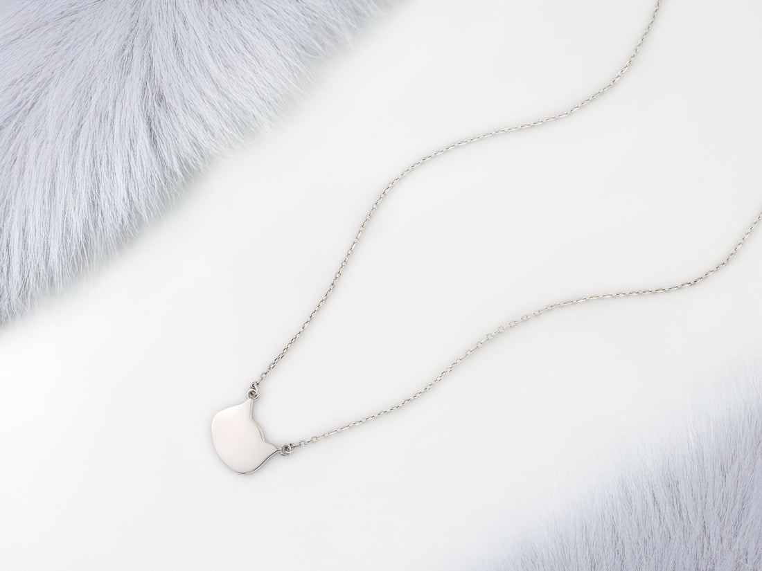 Katze Halskette in 925 Silber