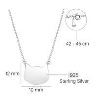 Katze Halskette in 925 Silber