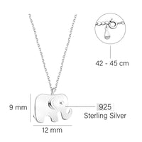 Elefant Halskette in 925 Silber