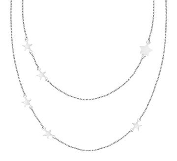 Stern Halskette in 925 Silber