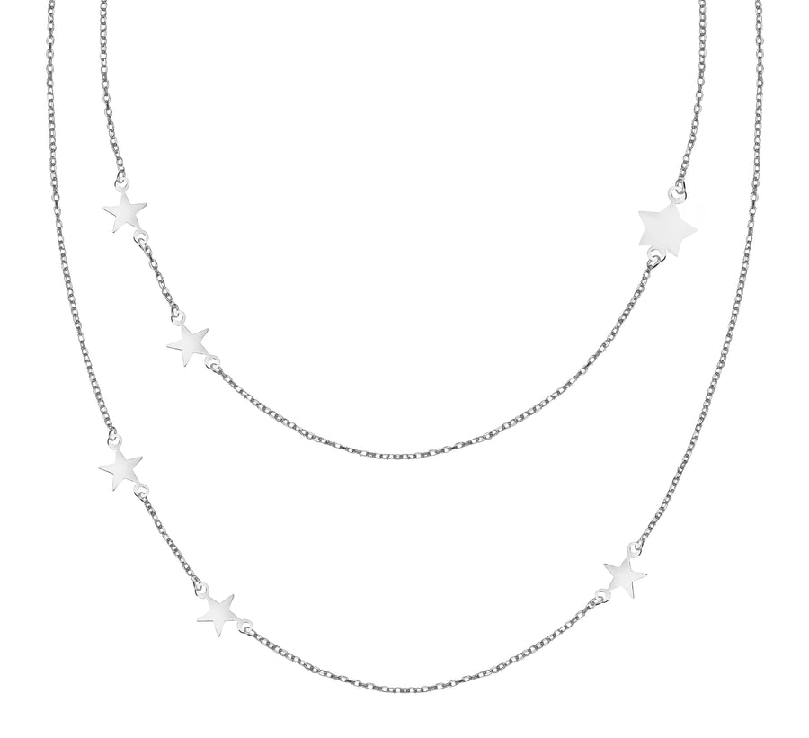 Stern Halskette in 925 Silber