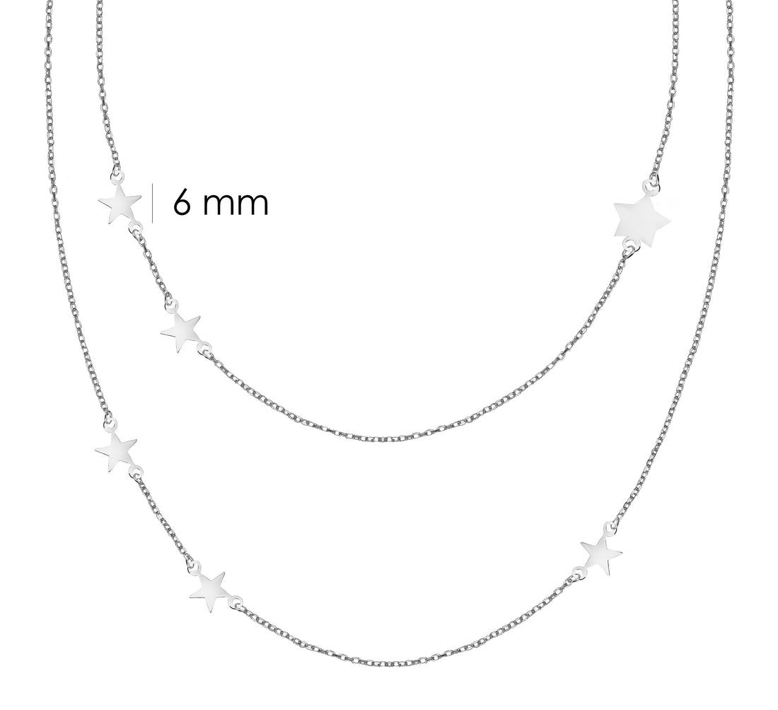 Stern Halskette in 925 Silber