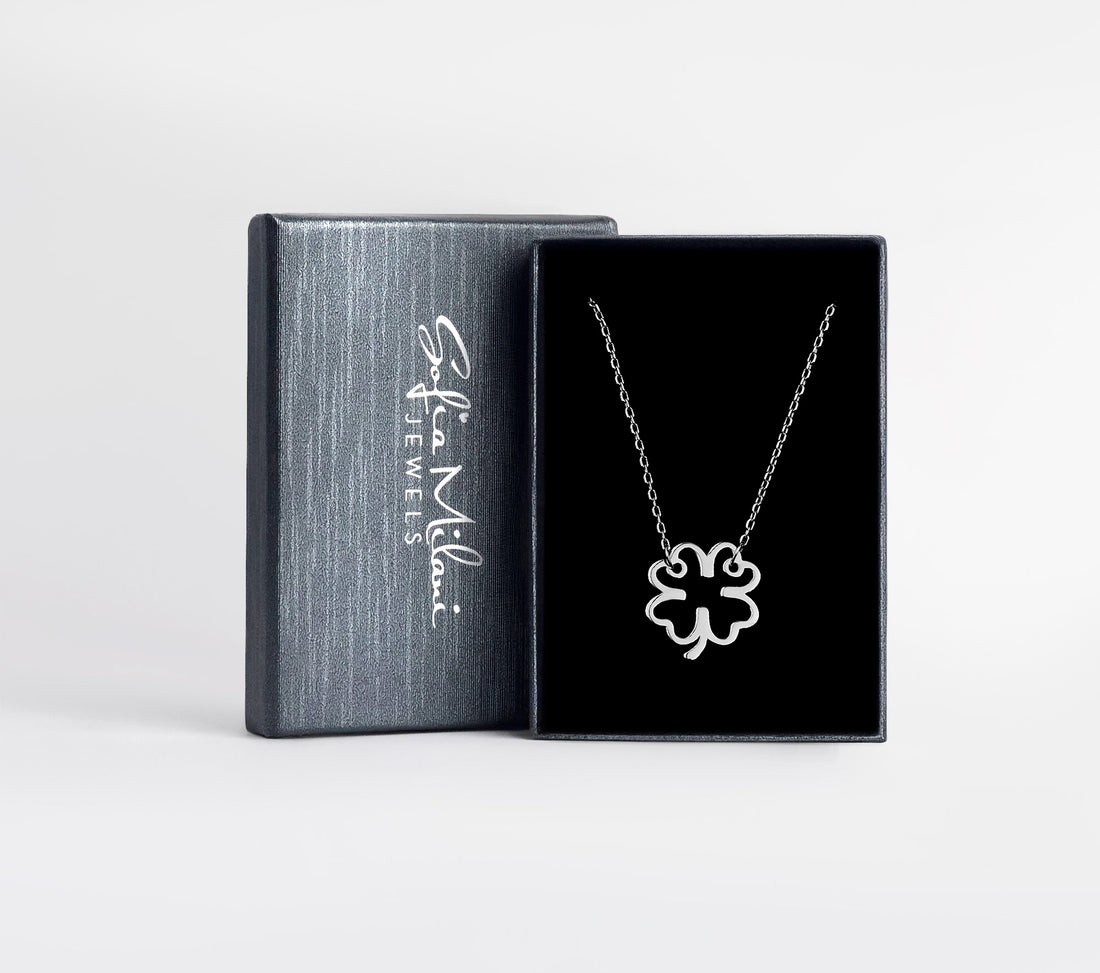 Blatt Halskette in 925 Silber