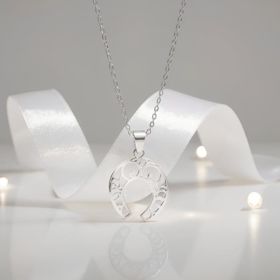 Hufeisen Halskette in 925 Silber