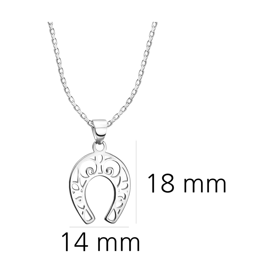 Hufeisen Halskette in 925 Silber