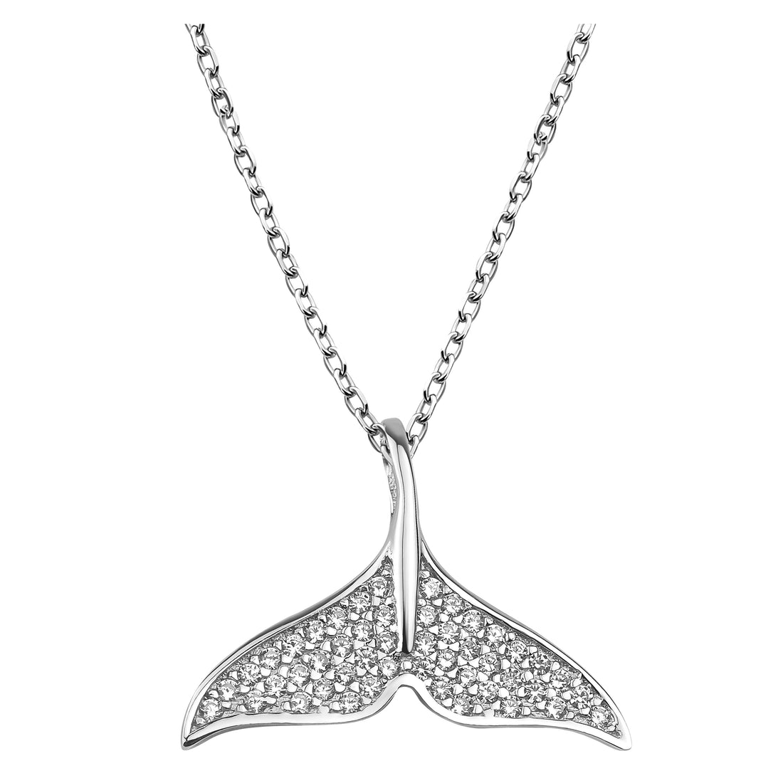 Flosse Halskette in 925 Silber