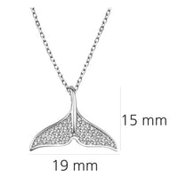 Flosse Halskette in 925 Silber