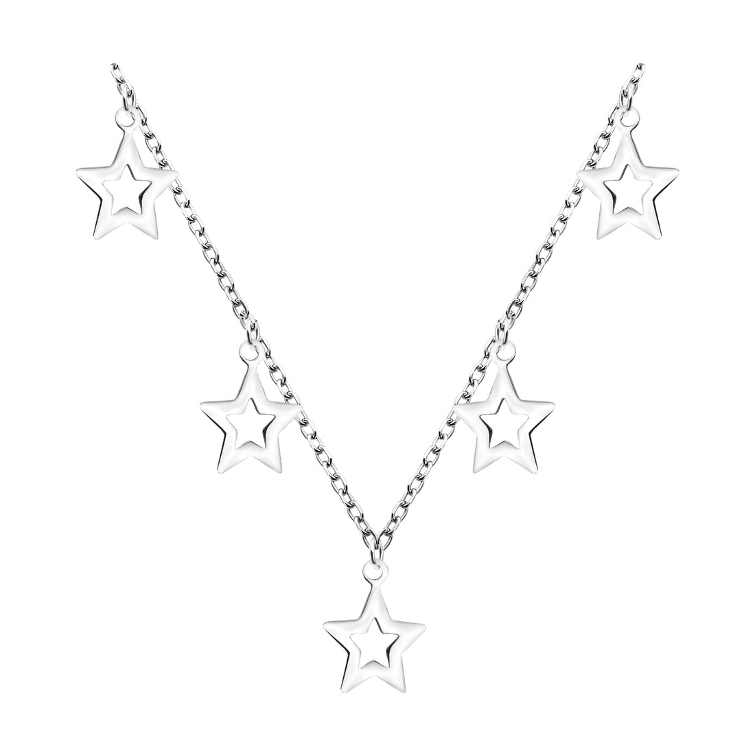 Stern Halskette in 925 Silber
