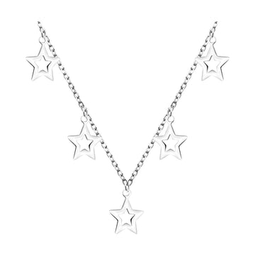 Stern Halskette in 925 Silber