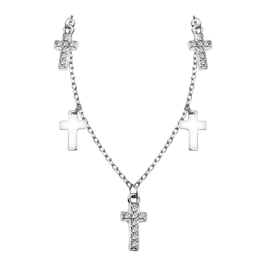 Kreuz Halskette in 925 Silber