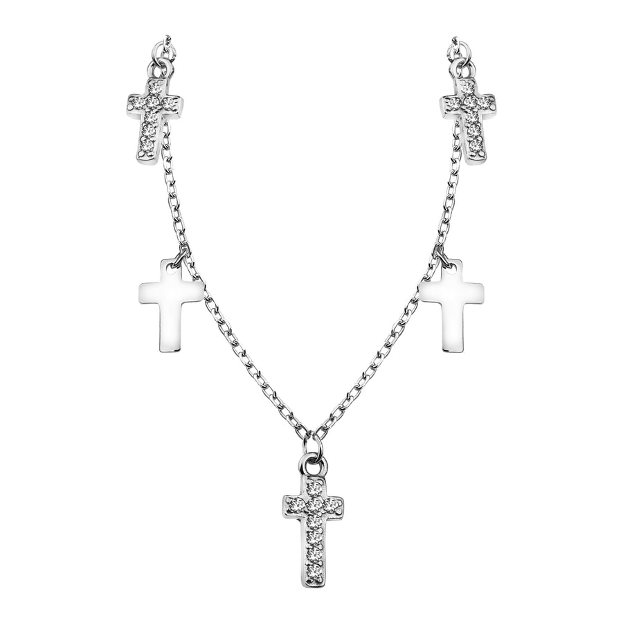Kreuz Halskette in 925 Silber