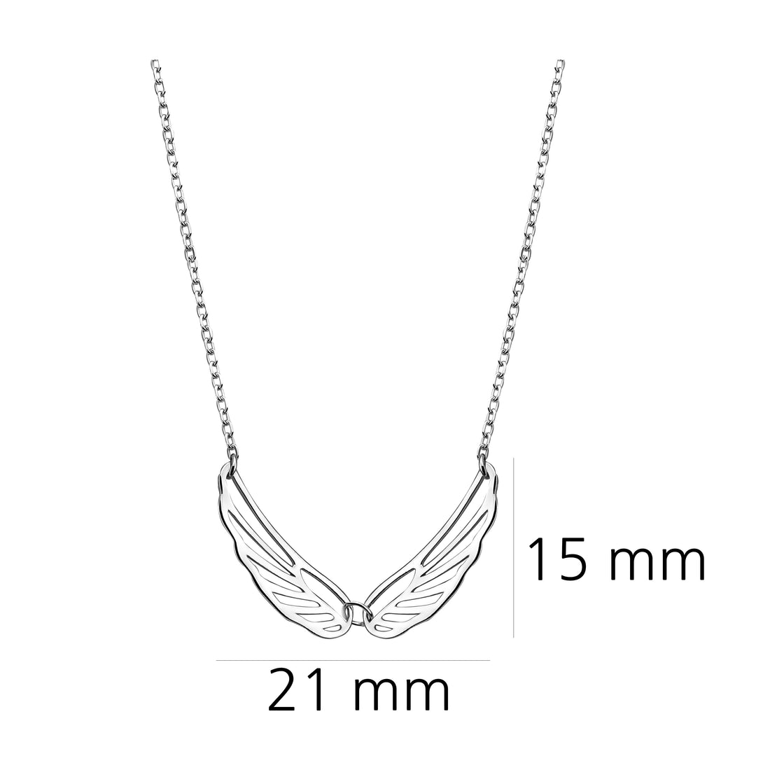 Flügel Halskette in 925 Silber