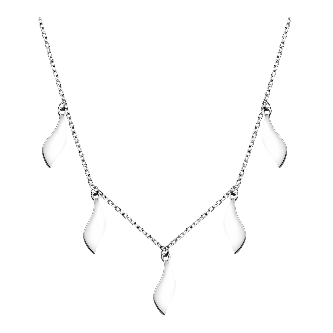 Plättchen Halskette in 925 Silber