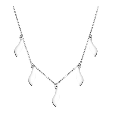 Plättchen Halskette in 925 Silber