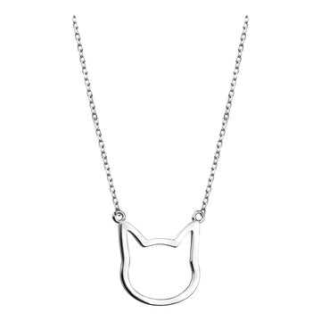 Katze Halskette in 925 Silber