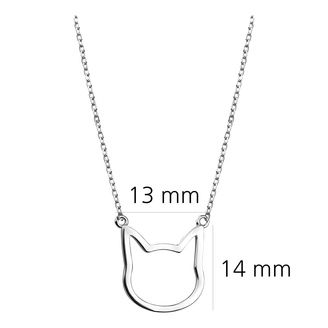 Katze Halskette in 925 Silber