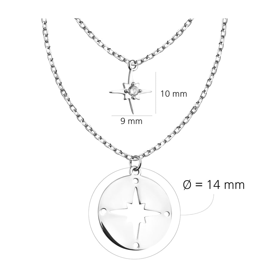 Welt Halskette in 925 Silber