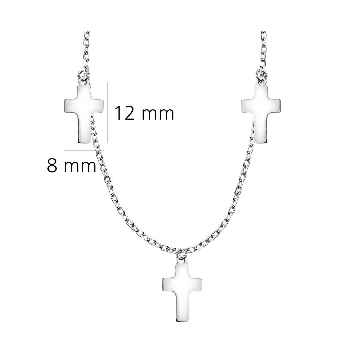 Kreuz Halskette in 925 Silber