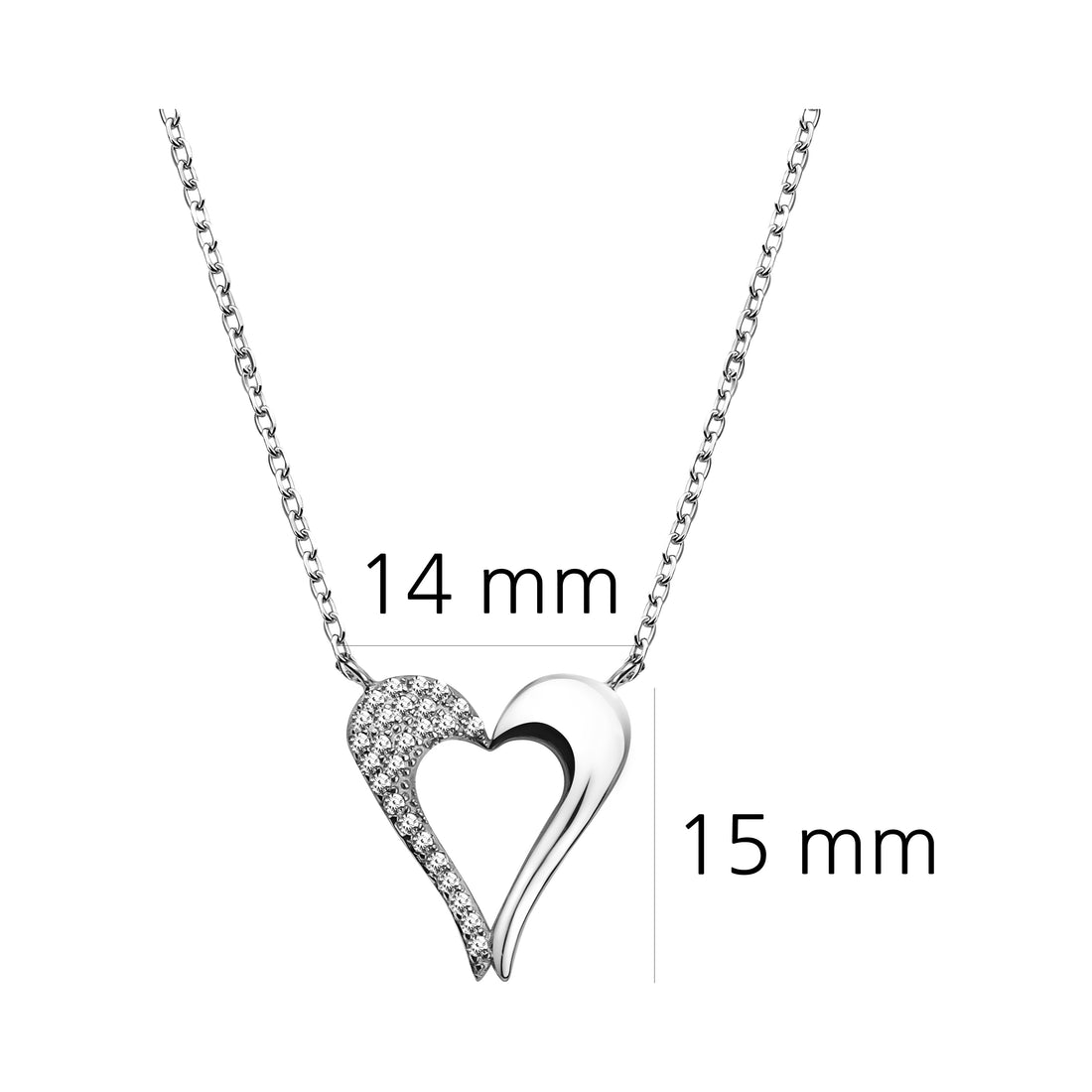 Herz Halskette in 925 Silber
