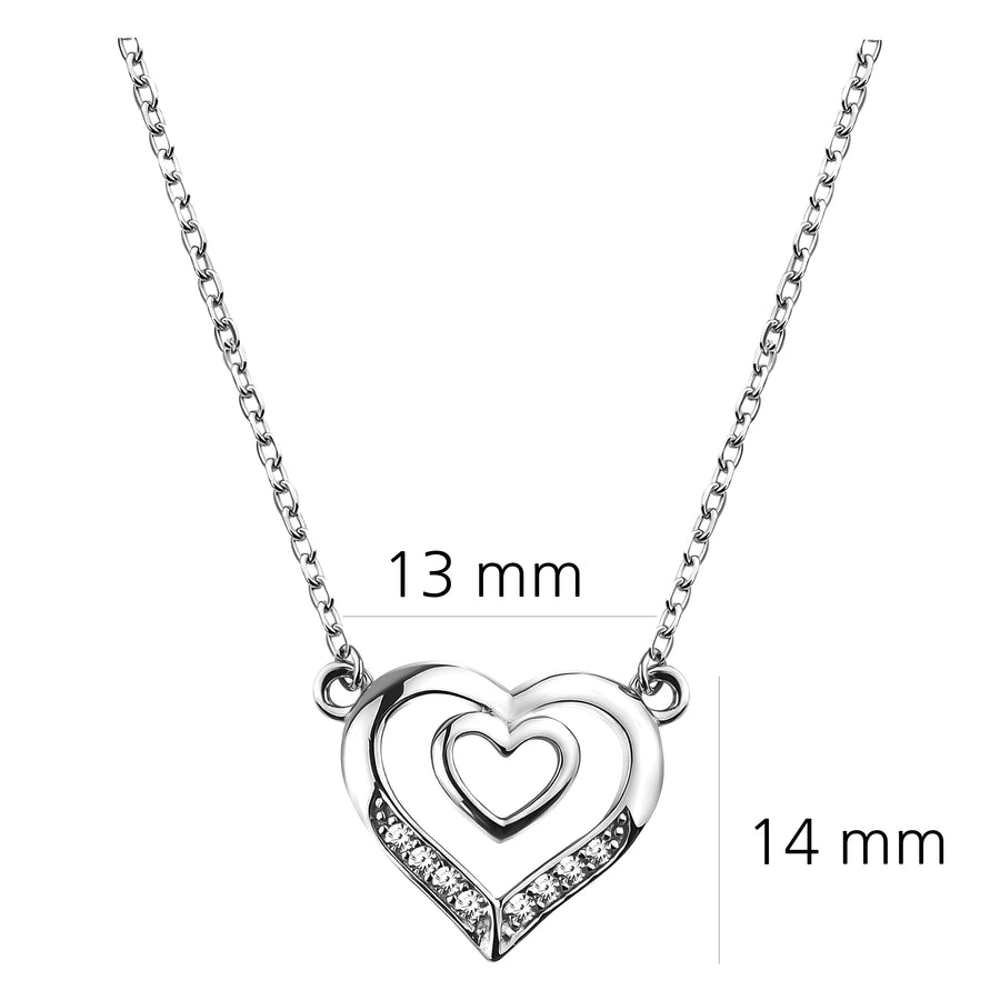 Herz Halskette in 925 Silber