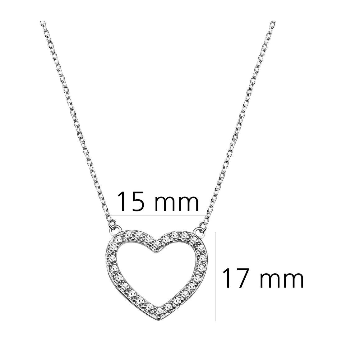 Herz Halskette in 925 Silber