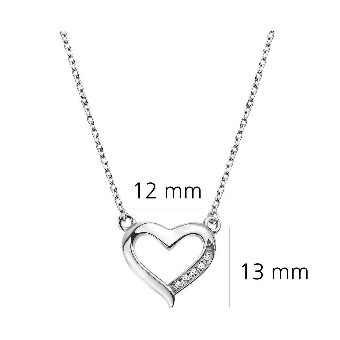Herz Halskette in 925 Silber