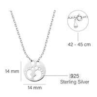 Fuß Halskette in 925 Silber