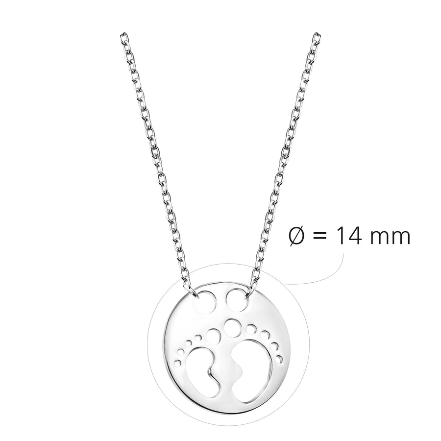 Fuß Halskette in 925 Silber